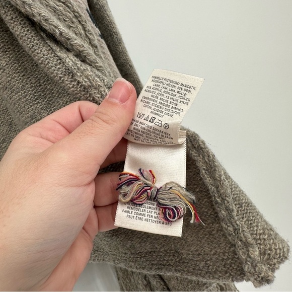 Anthropologie Sleeping On Snow Cardigan Embroidered Floral Print Size Medium - Picture 6 of 9